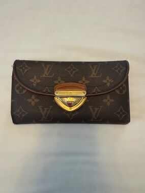 Louis Vuitton Monogram Eugenie Canvas Wallet with Gold Clasp